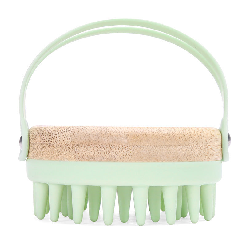 Shampoo borstel van bamboe en silliconen