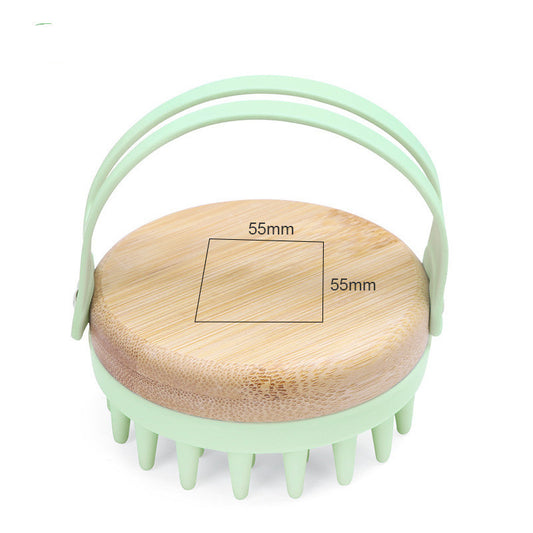 Shampoo borstel van bamboe en silliconen